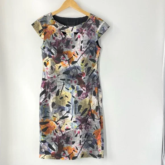 Bitte Kai Rand Dresses | Bitte Kai Rand Cap Sleeve Printed Dress | Color: Black/Orange | Size: 36 | Pm-76490840's Closet